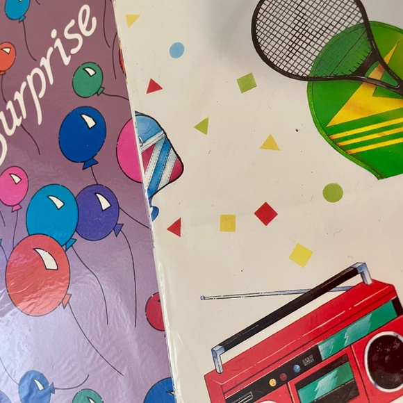 Vintage Gift Wrap Wrapping Paper - Set of 2 - 1989 - Picture 3 of 4